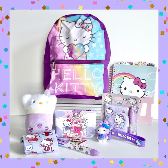 Hello Kitty Handbags - 🩷(HK0008) Hello Kitty Adorable 8-Piece Summer Fun Bundle